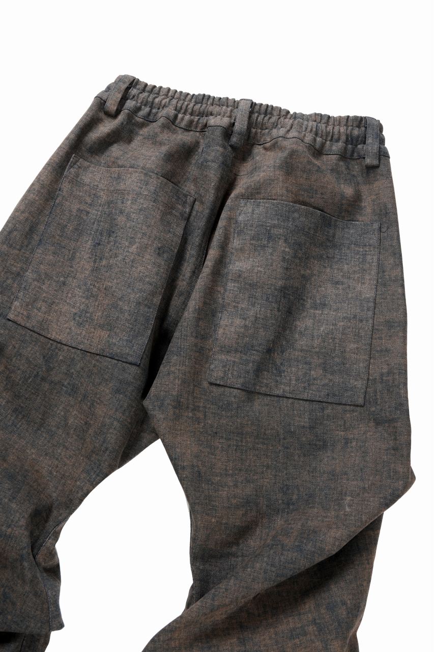 A.F ARTEFACT TUCKED DRAPE PANTS / BLENDED SHADES DENIM (D.VERDIGRIS) - Image 11