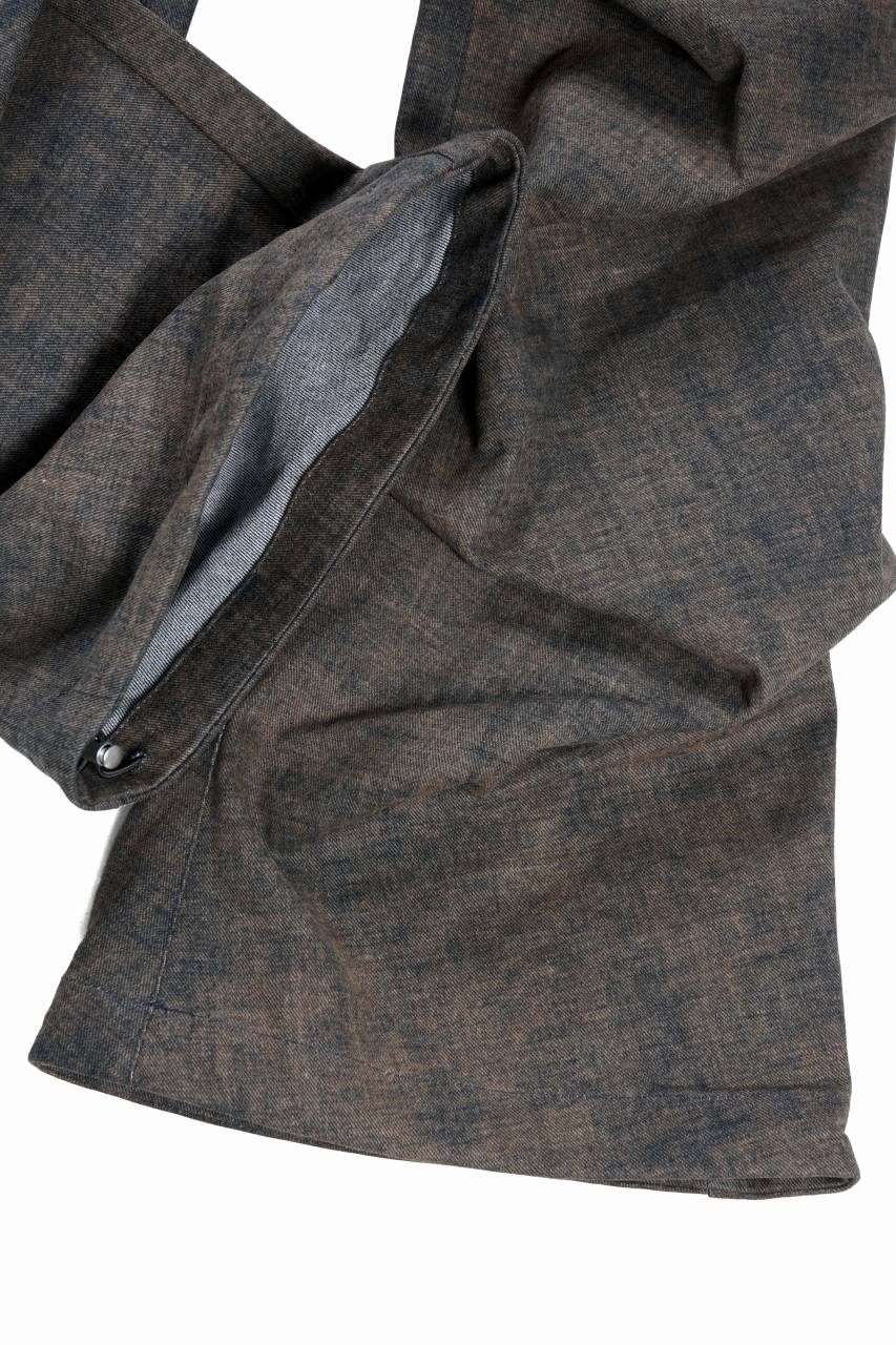 A.F ARTEFACT TUCKED DRAPE PANTS / BLENDED SHADES DENIM (D.VERDIGRIS) - Image 12