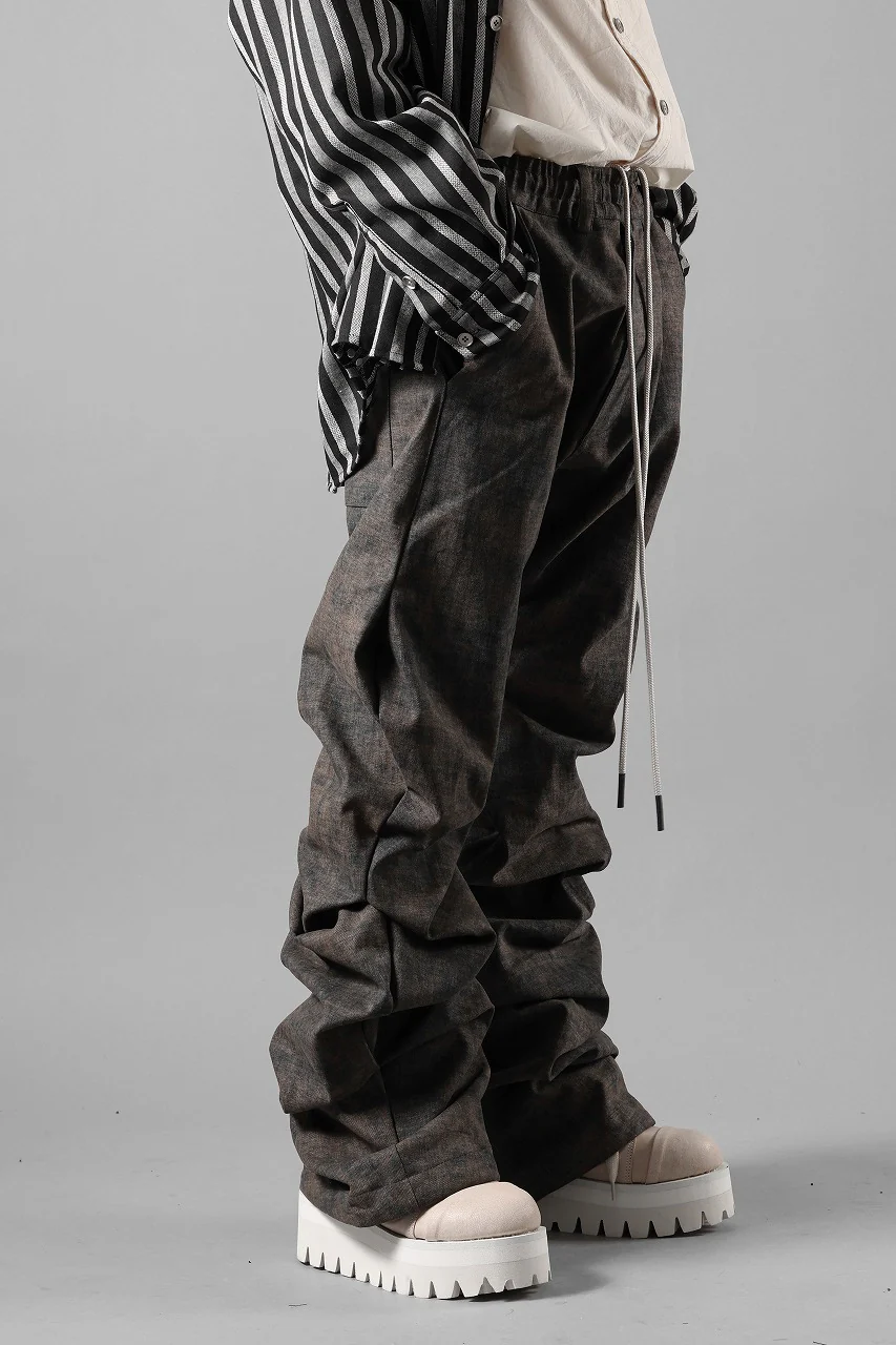 A.F ARTEFACT TUCKED DRAPE PANTS / BLENDED SHADES DENIM (D.VERDIGRIS) - Image 14