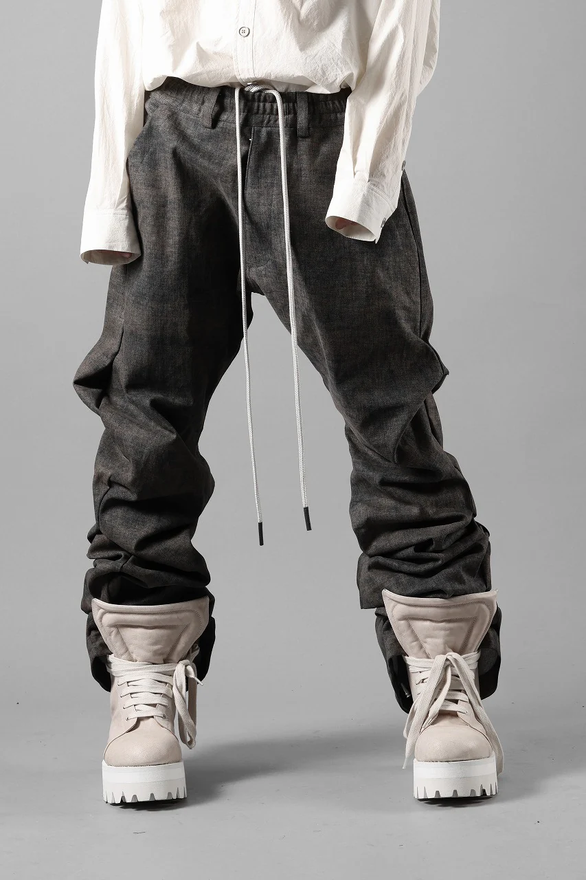 A.F ARTEFACT TUCKED DRAPE PANTS / BLENDED SHADES DENIM (D.VERDIGRIS) - Image 16