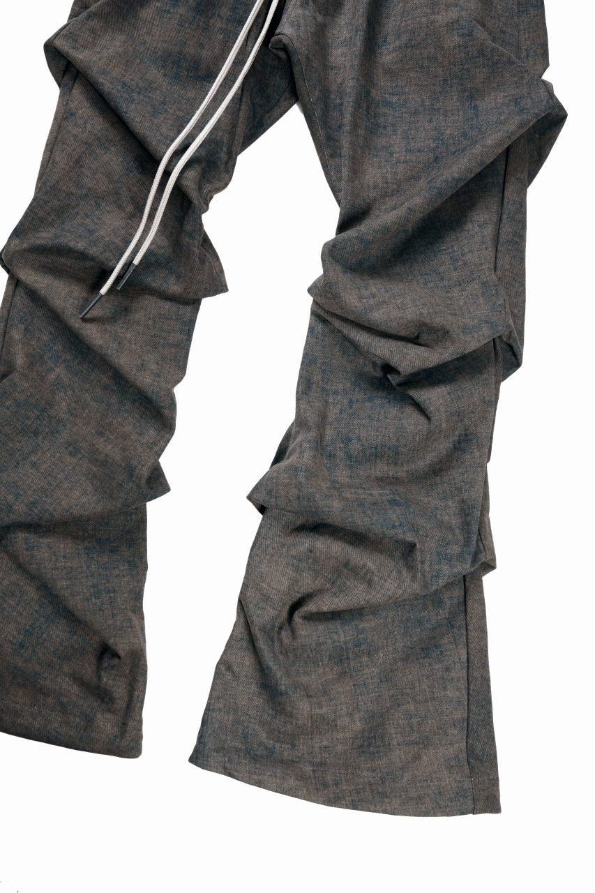 A.F ARTEFACT TUCKED DRAPE PANTS / BLENDED SHADES DENIM (D.VERDIGRIS) - Image 5