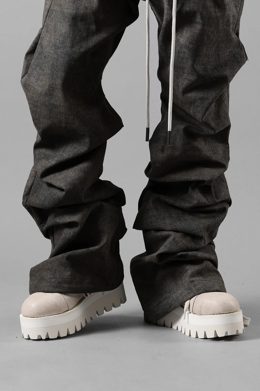A.F ARTEFACT TUCKED DRAPE PANTS / BLENDED SHADES DENIM (D.VERDIGRIS) - Image 8