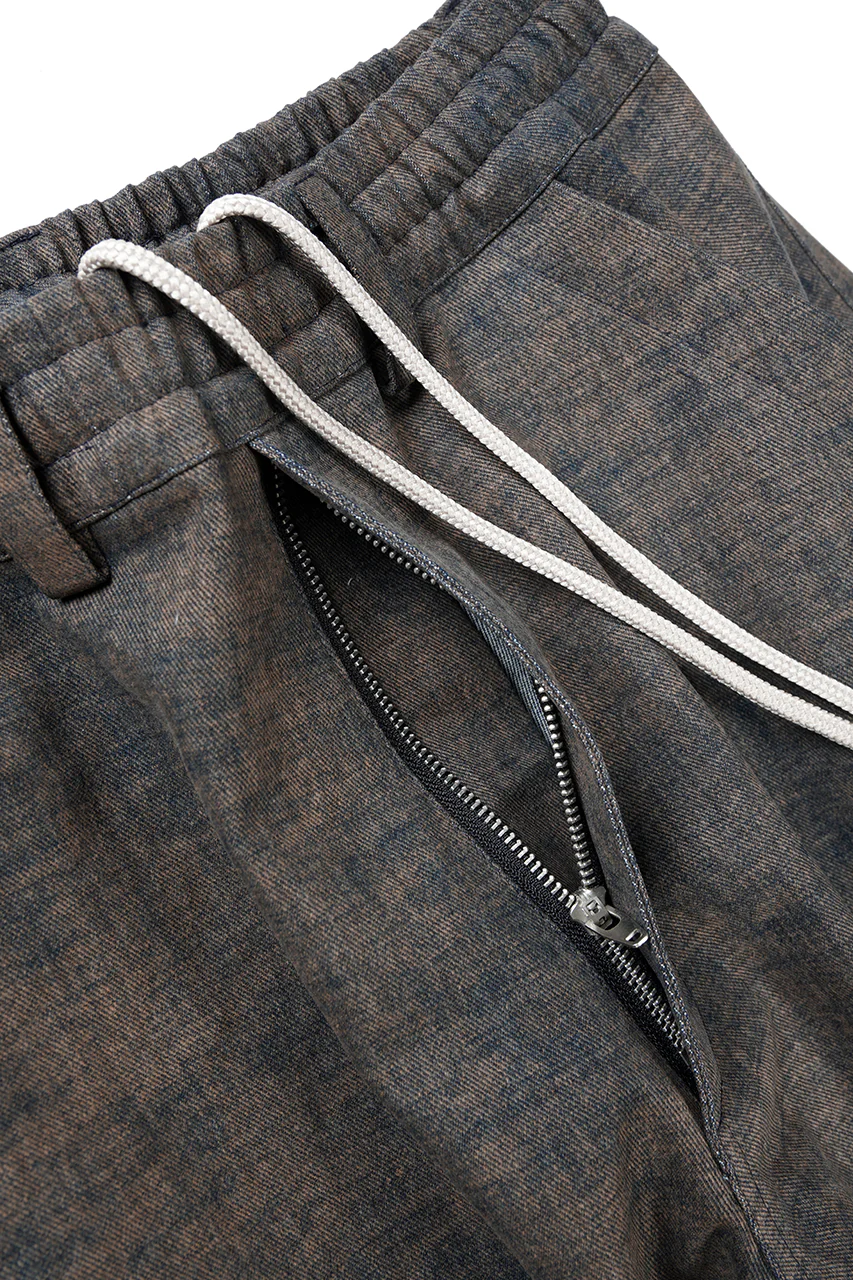 A.F ARTEFACT TUCKED DRAPE PANTS / BLENDED SHADES DENIM (D.VERDIGRIS) - Image 9