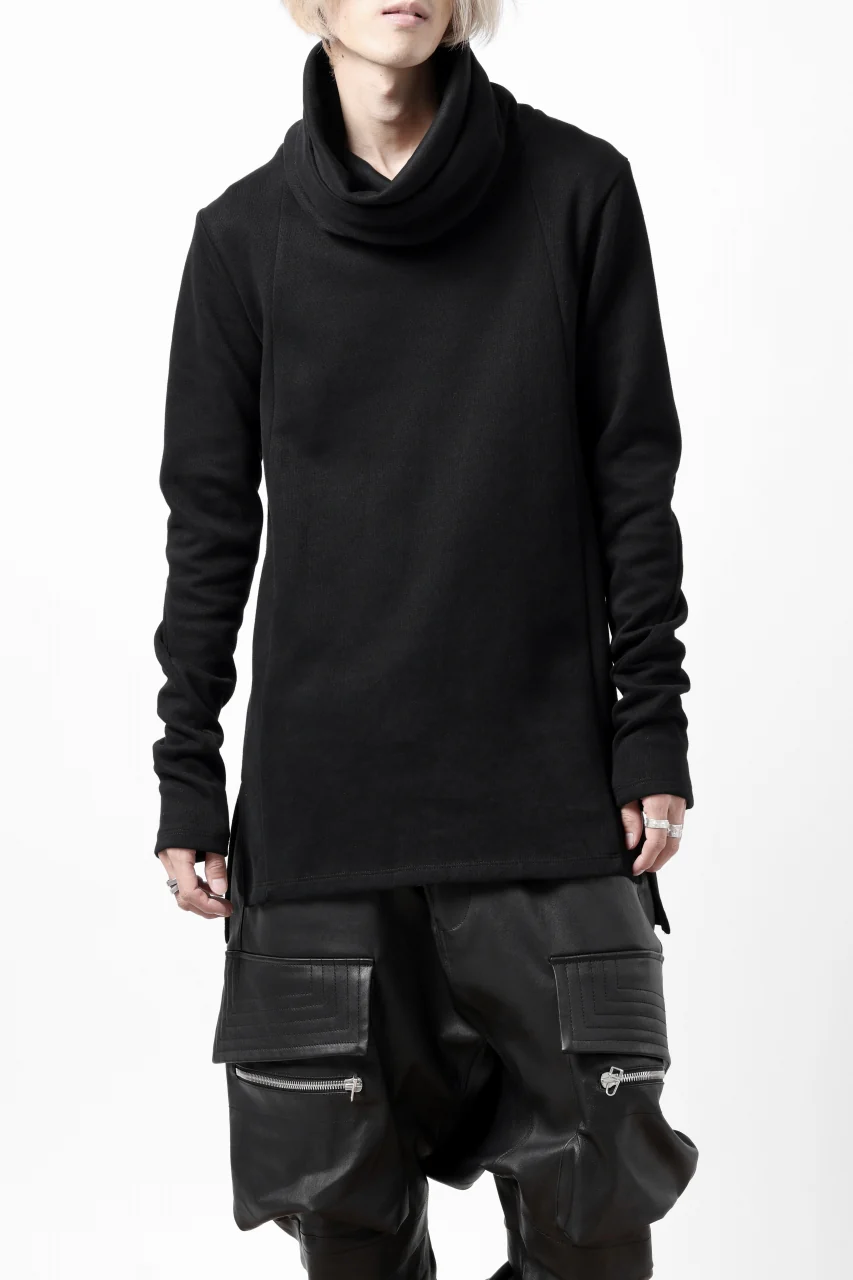 A.F ARTEFACT TURTLE NECK PULLOVER / COPE KNIT JERSEY (BLACK) - Image 2
