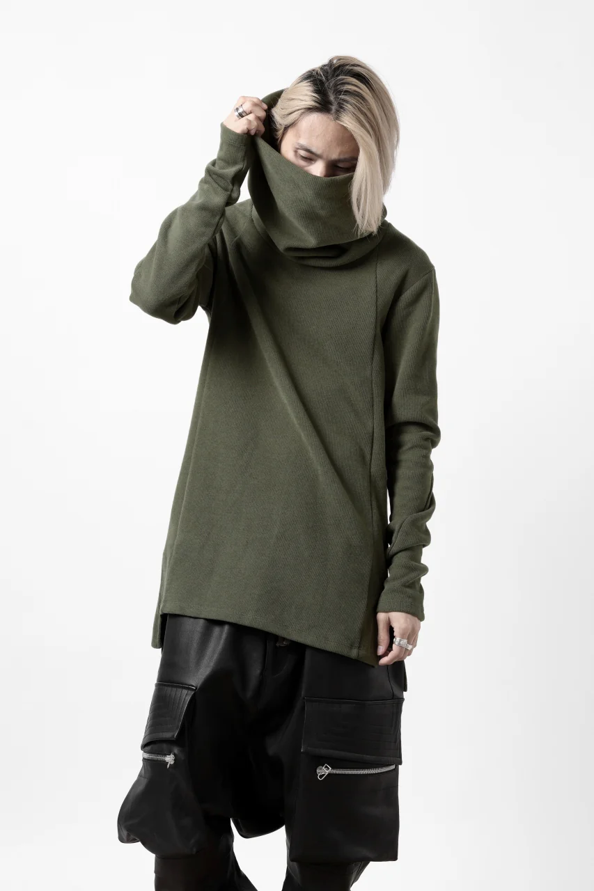 A.F ARTEFACT TURTLE NECK PULLOVER / COPE KNIT JERSEY (KHAKI) - Image 3