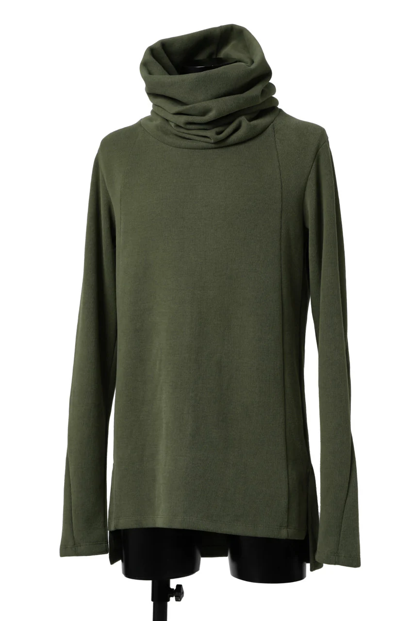 A.F ARTEFACT TURTLE NECK PULLOVER / COPE KNIT JERSEY (KHAKI) - Image 6