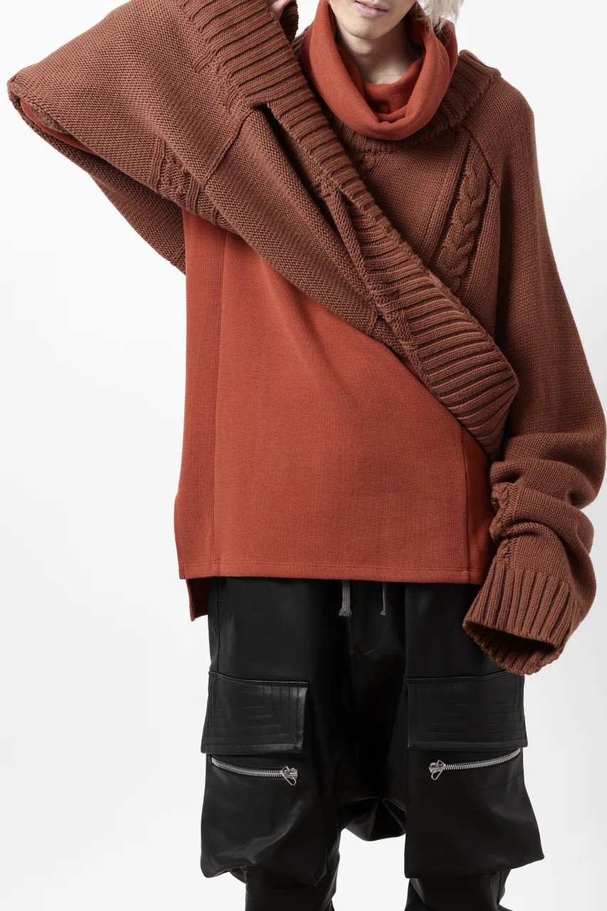 A.F ARTEFACT TURTLE NECK PULLOVER / COPE KNIT JERSEY (ORANGE) - Image 19