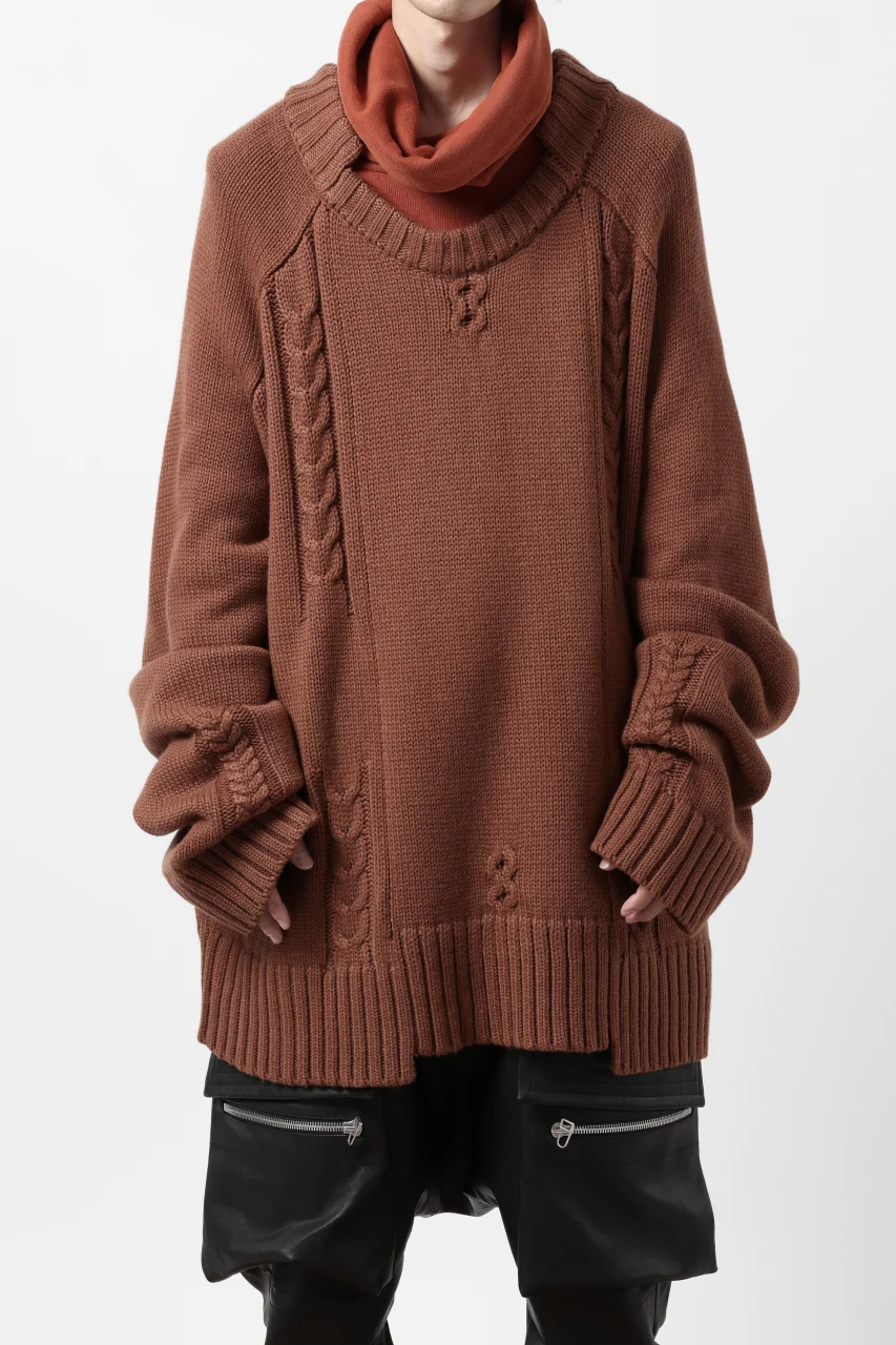 A.F ARTEFACT TURTLE NECK PULLOVER / COPE KNIT JERSEY (ORANGE) - Image 20