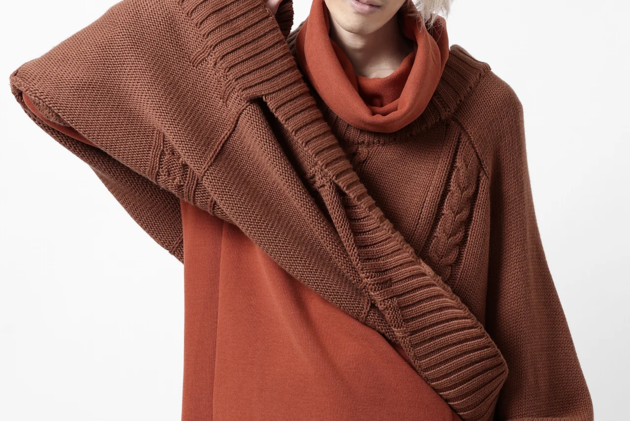 A.F ARTEFACT TURTLE NECK PULLOVER / COPE KNIT JERSEY (ORANGE) - Image 30