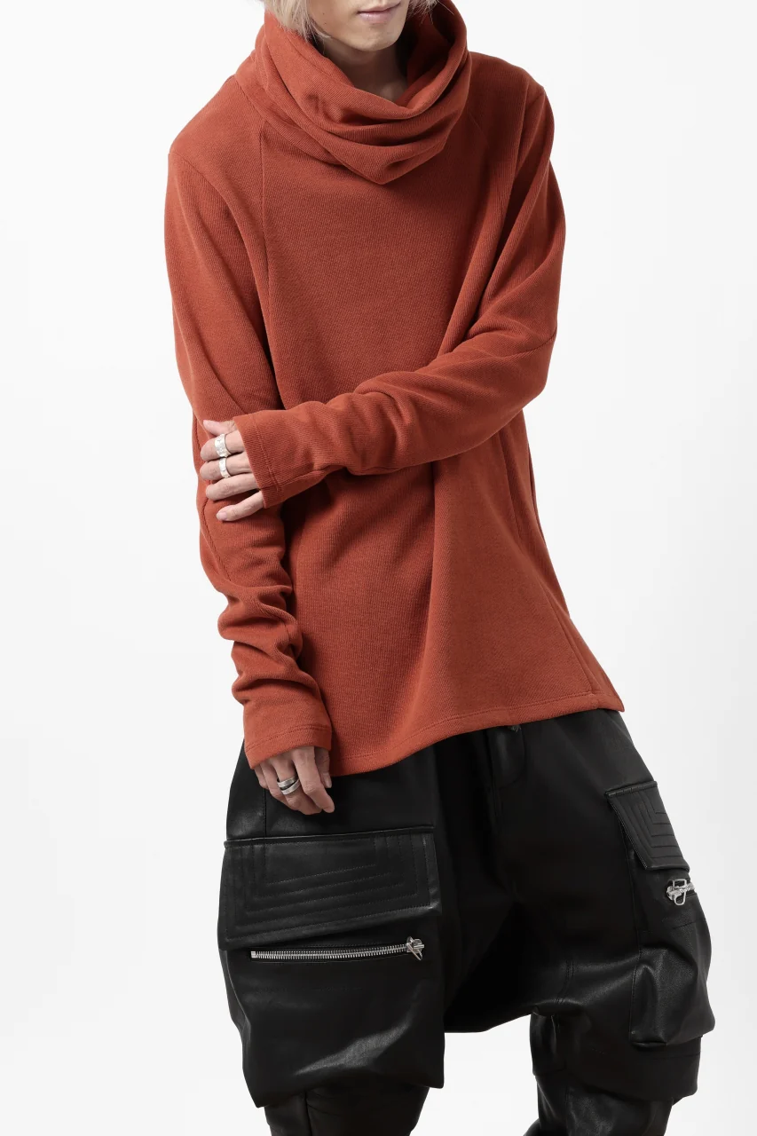 A.F ARTEFACT TURTLE NECK PULLOVER / COPE KNIT JERSEY (ORANGE) - Image 4