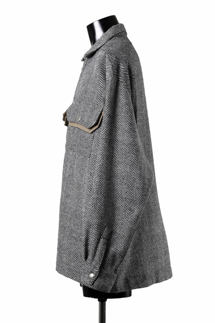 A.F ARTEFACT TWEED COVERALL SHIRT (BLACK x WHITE) - Image 17