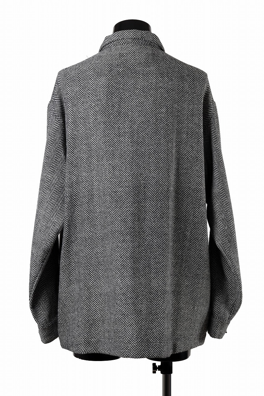 A.F ARTEFACT TWEED COVERALL SHIRT (BLACK x WHITE) - Image 18