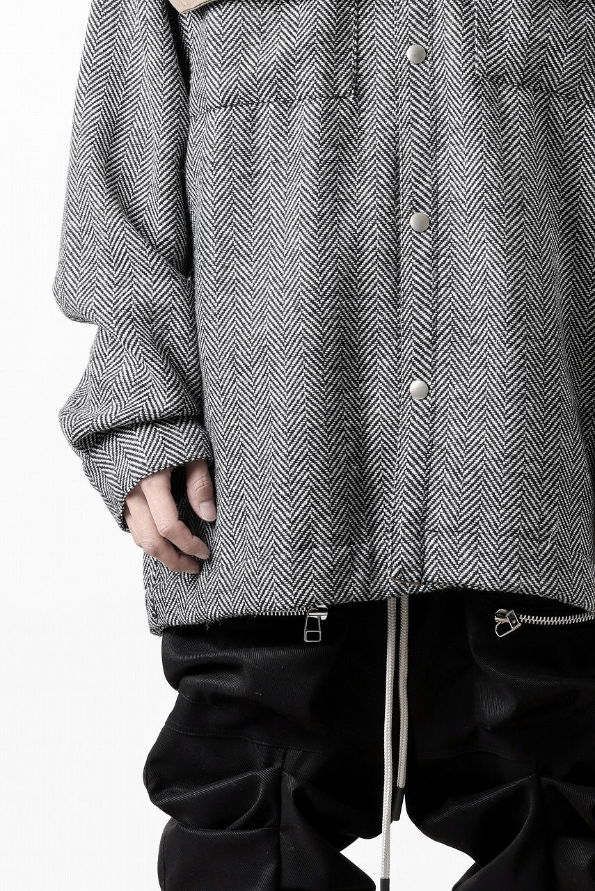 A.F ARTEFACT TWEED COVERALL SHIRT (BLACK x WHITE) - Image 28