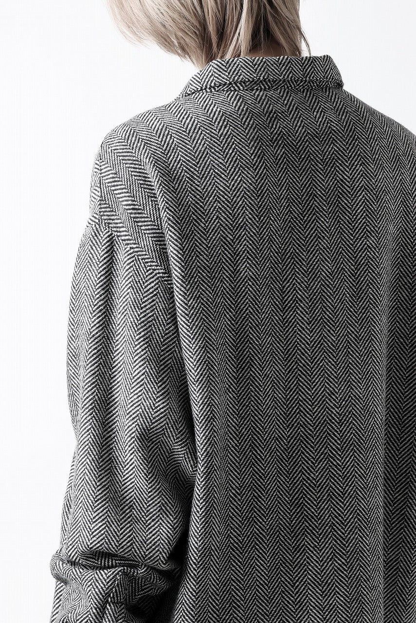 A.F ARTEFACT TWEED COVERALL SHIRT (BLACK x WHITE) - Image 34