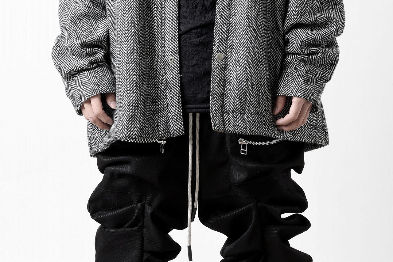 A.F ARTEFACT TWEED COVERALL SHIRT (BLACK x WHITE) - Image 38