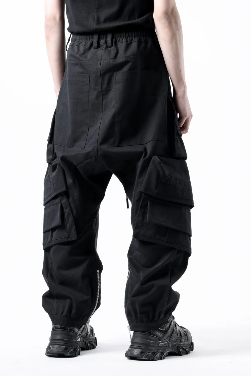 A.F ARTEFACT TWILL DROPCROTCH CARGO PANTS (BLACK) - Image 10
