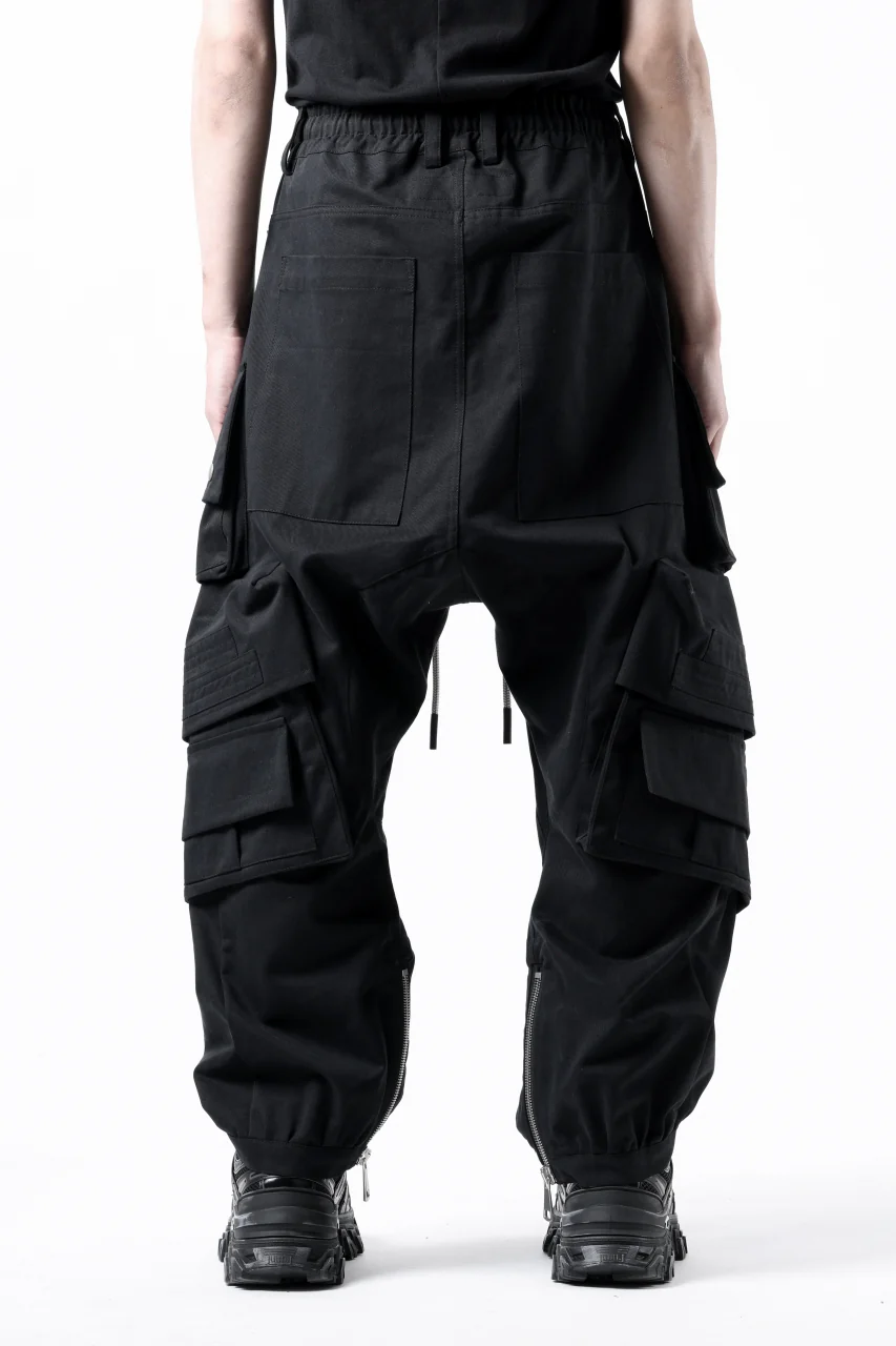 A.F ARTEFACT TWILL DROPCROTCH CARGO PANTS (BLACK) - Image 12