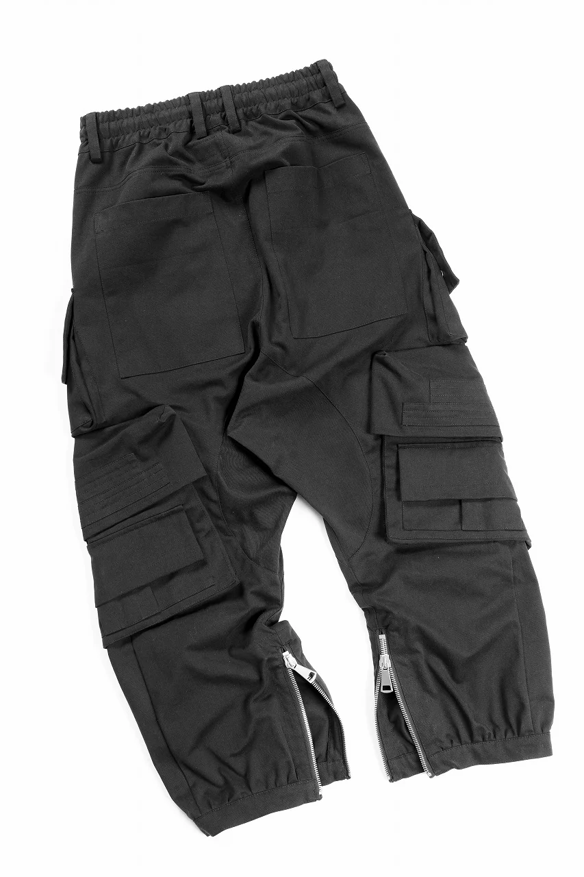 A.F ARTEFACT TWILL DROPCROTCH CARGO PANTS (BLACK) - Image 14