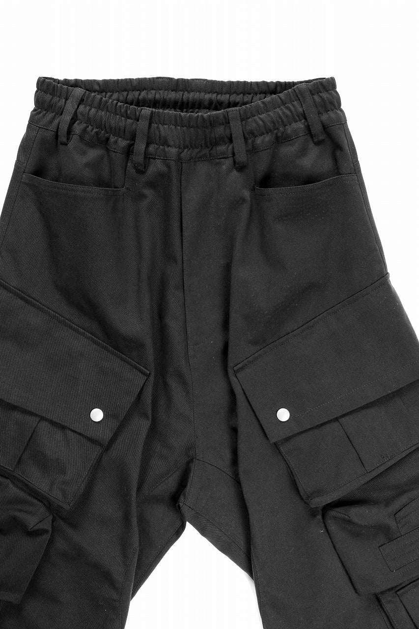 A.F ARTEFACT TWILL DROPCROTCH CARGO PANTS (BLACK) - Image 15