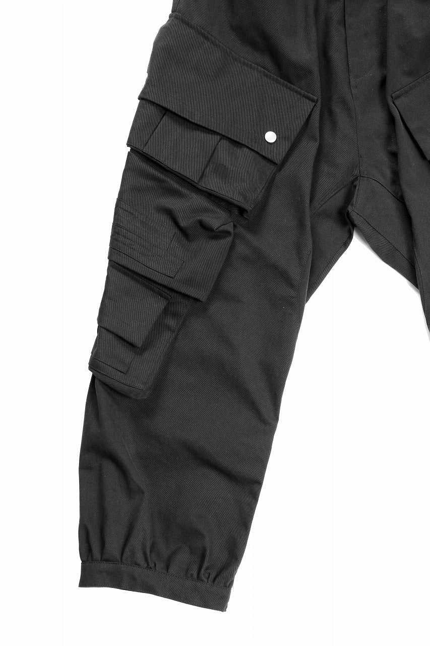 A.F ARTEFACT TWILL DROPCROTCH CARGO PANTS (BLACK) - Image 17