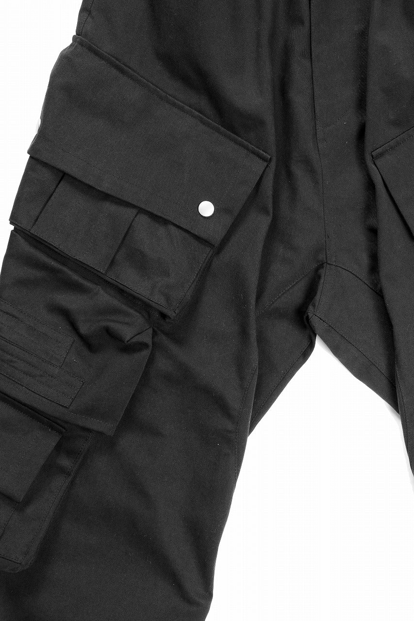 A.F ARTEFACT TWILL DROPCROTCH CARGO PANTS (BLACK) - Image 18