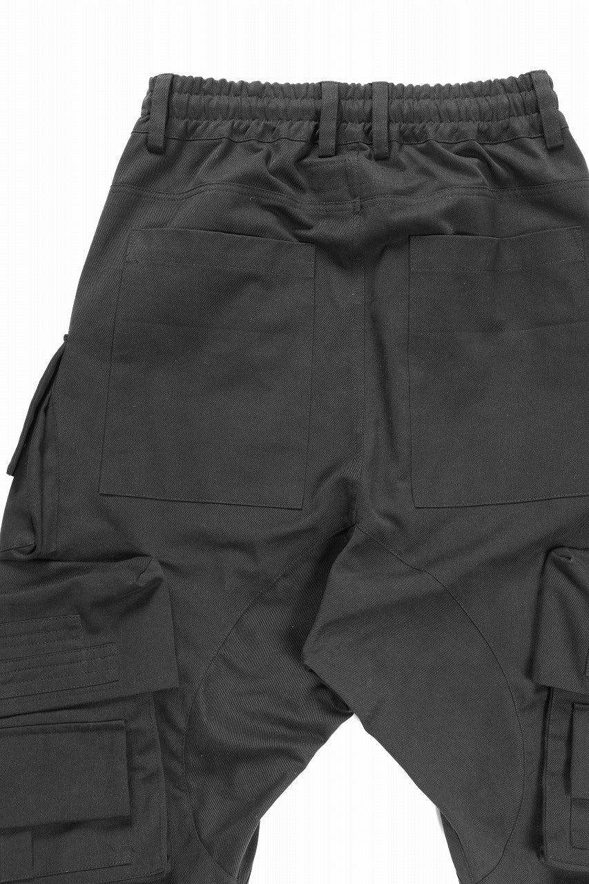 A.F ARTEFACT TWILL DROPCROTCH CARGO PANTS (BLACK) - Image 21