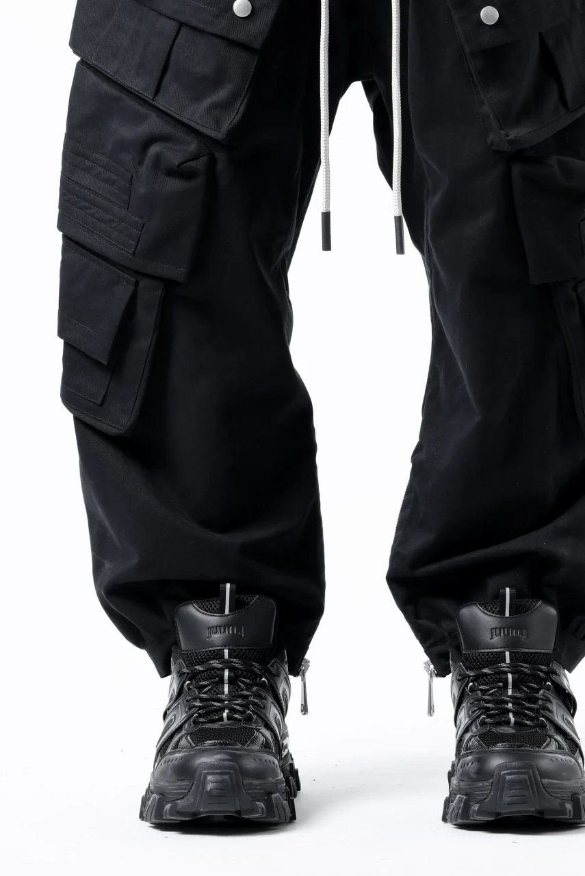 A.F ARTEFACT TWILL DROPCROTCH CARGO PANTS (BLACK) - Image 27