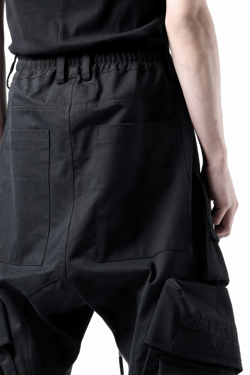 A.F ARTEFACT TWILL DROPCROTCH CARGO PANTS (BLACK) - Image 29