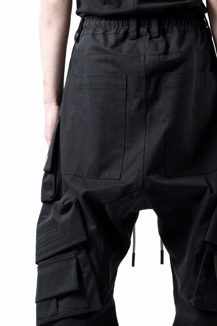 A.F ARTEFACT TWILL DROPCROTCH CARGO PANTS (BLACK) - Image 30