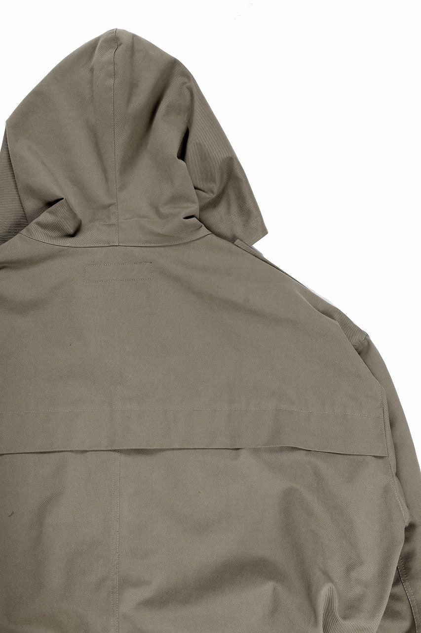 A.F ARTEFACT TWILL MILITARY HOODIE BLOUSON (KHAKI) - Image 14