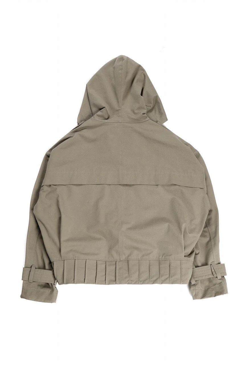 A.F ARTEFACT TWILL MILITARY HOODIE BLOUSON (KHAKI) - Image 5