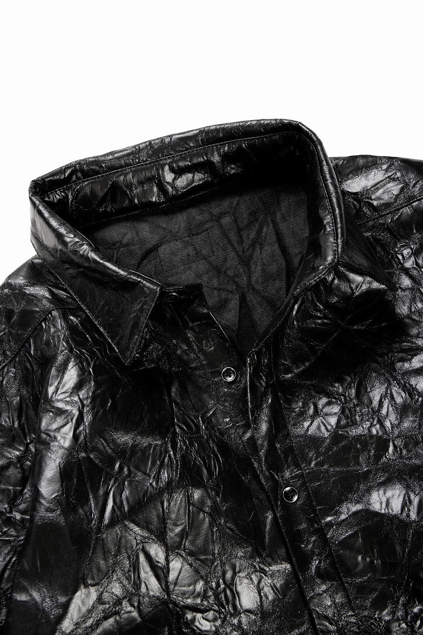 A.F ARTEFACT WASHER SYNTHETIC LEATHER SHRT (BLACK) - Image 10
