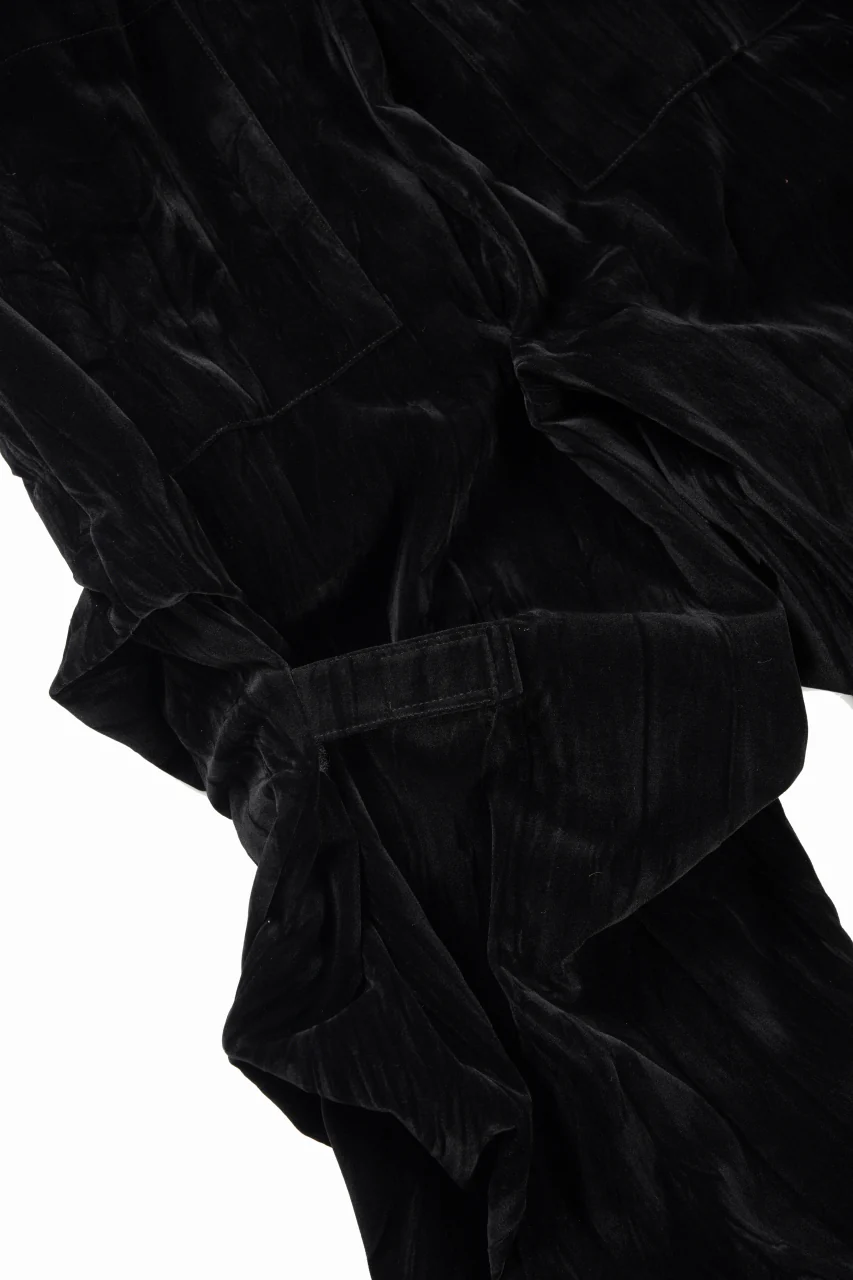 A.F ARTEFACT WASHER VELOR TUCK WIDE PANTS (BLACK) - Image 11