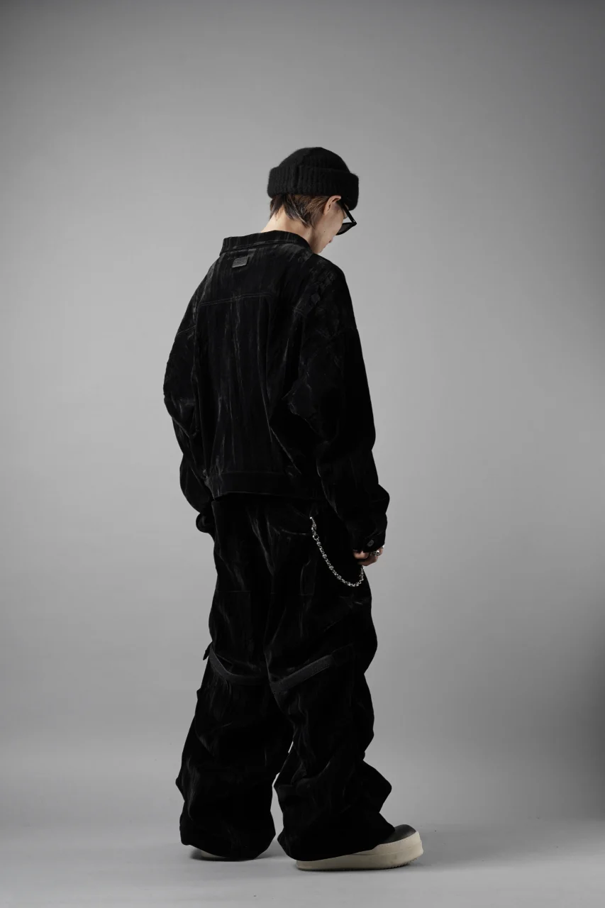 A.F ARTEFACT WASHER VELOR TUCK WIDE PANTS (BLACK) - Image 17