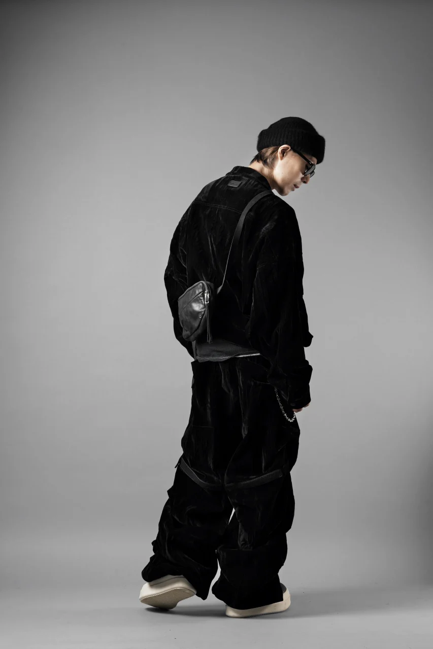 A.F ARTEFACT WASHER VELOR TUCK WIDE PANTS (BLACK) - Image 20