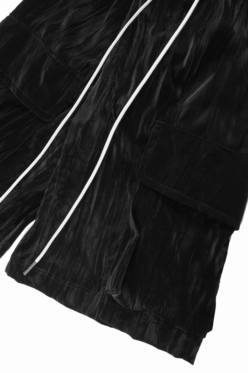 A.F ARTEFACT WASHER VELOR WRAP SKIRT SHORTS (BLACK) - Image 6