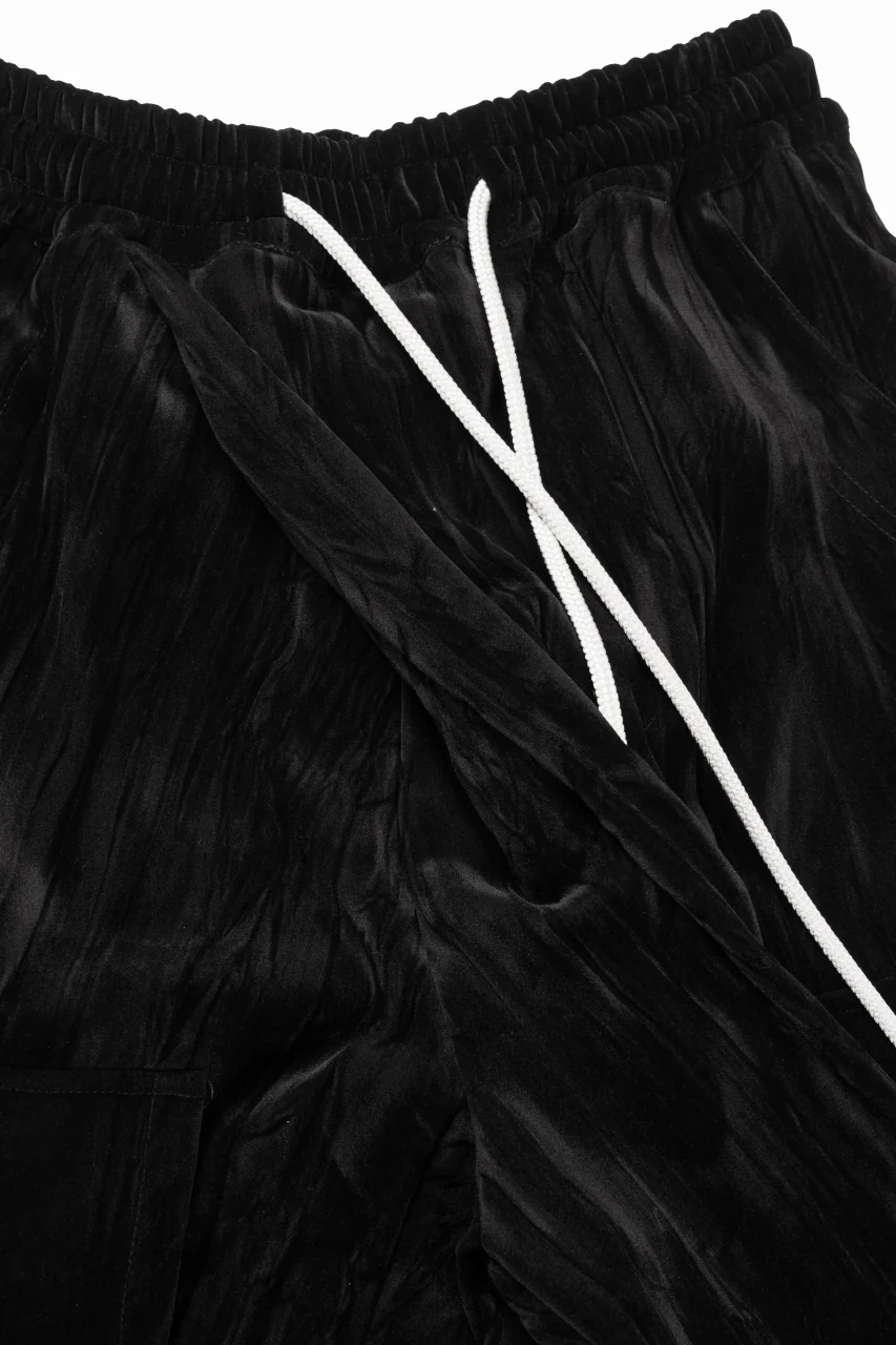 A.F ARTEFACT WASHER VELOR WRAP SKIRT SHORTS (BLACK) - Image 7
