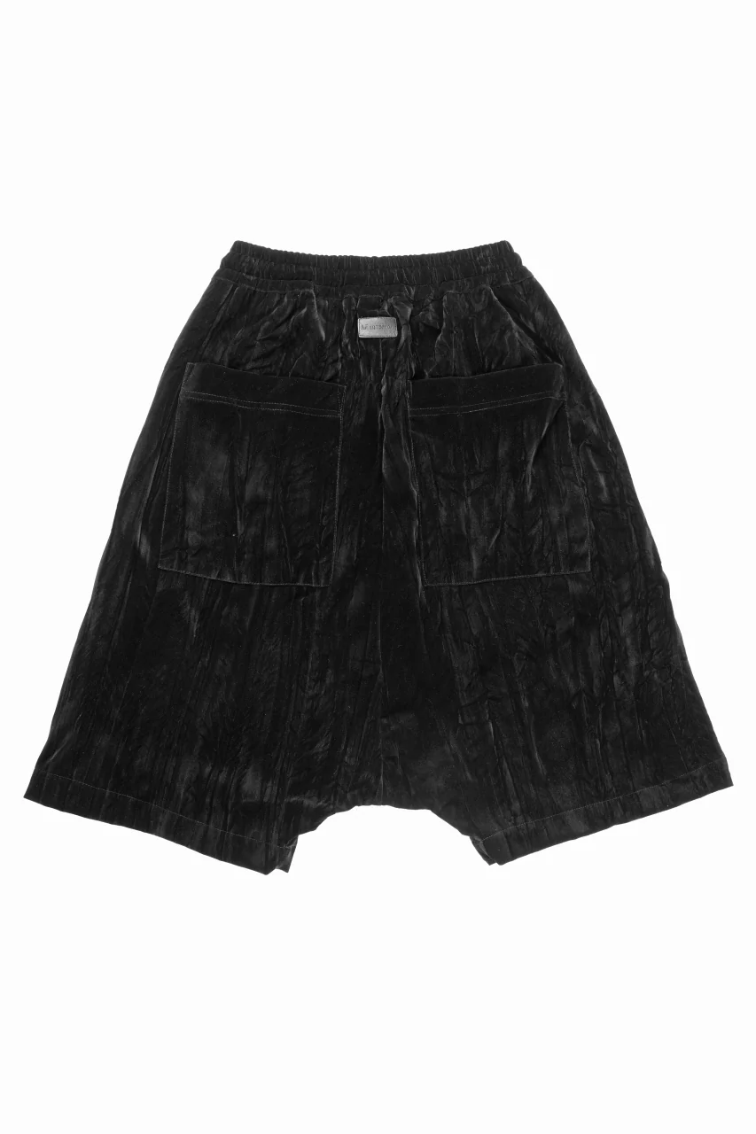 A.F ARTEFACT WASHER VELOR SARROUEL SHORTS (BLACK) - Image 2