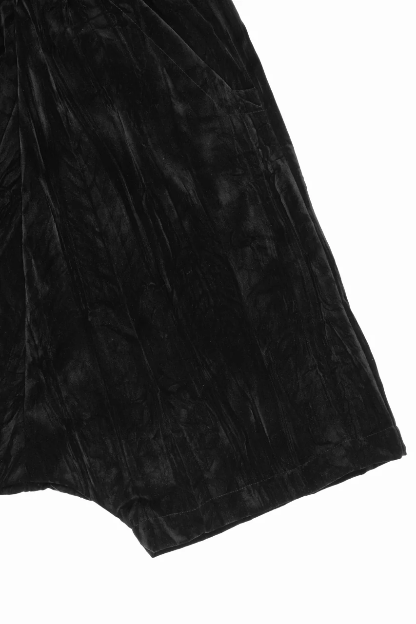 A.F ARTEFACT WASHER VELOR SARROUEL SHORTS (BLACK) - Image 3