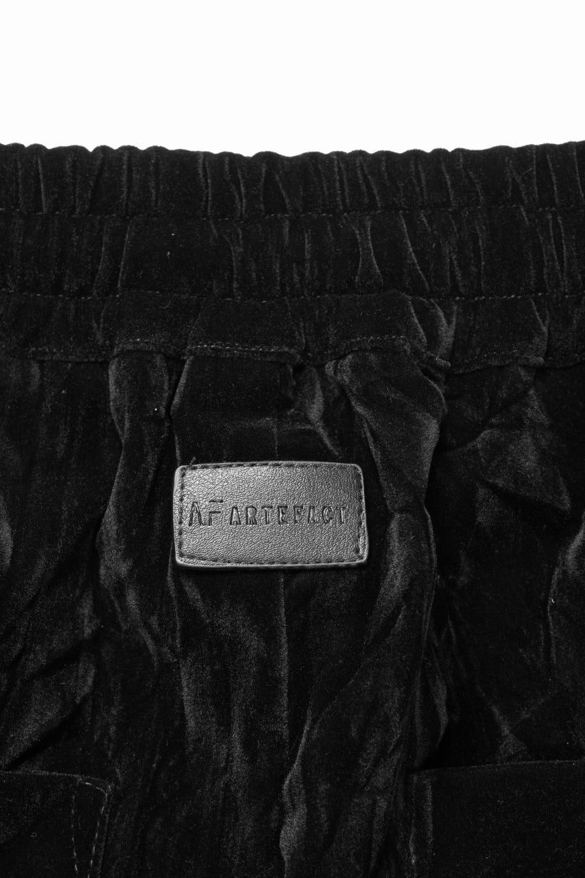 A.F ARTEFACT WASHER VELOR SARROUEL SHORTS (BLACK) - Image 7