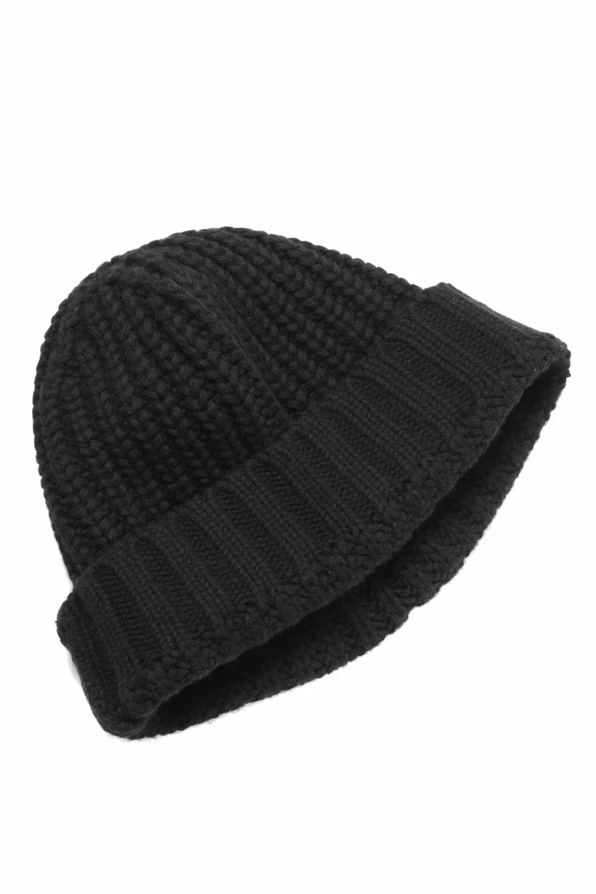 A.F ARTEFACT WOOL RIB KNIT CAP (BLACK) - Image 4