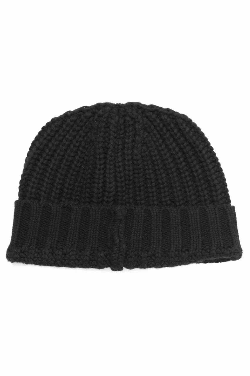 A.F ARTEFACT WOOL RIB KNIT CAP (BLACK) - Image 5
