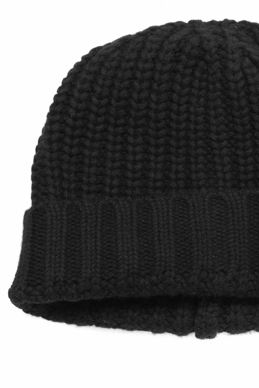 A.F ARTEFACT WOOL RIB KNIT CAP (BLACK) - Image 8