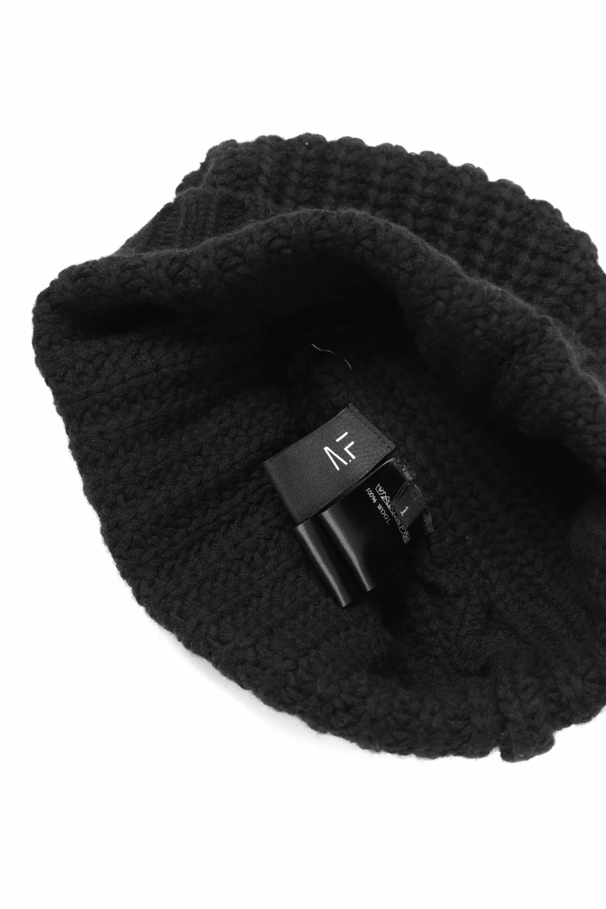 A.F ARTEFACT WOOL RIB KNIT CAP (BLACK) - Image 9