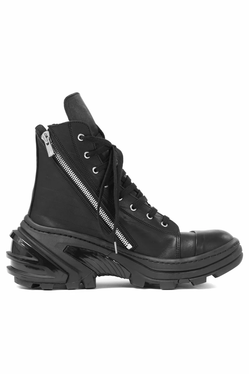 A.F ARTEFACT x Portaille LACE & BIAS ZIP ALEXANDER BOOTS / WAXED HORSE LEAHER (ALL BLACK) - Image 16