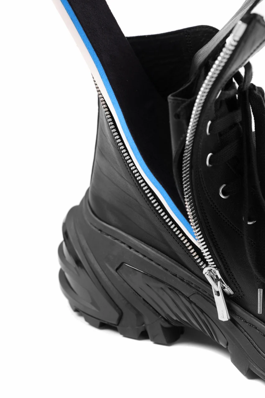 A.F ARTEFACT x Portaille LACE & BIAS ZIP ALEXANDER BOOTS / WAXED HORSE LEAHER (ALL BLACK) - Image 29