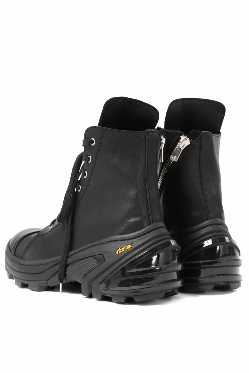 A.F ARTEFACT x Portaille LACE & BIAS ZIP ALEXANDER BOOTS / WAXED HORSE LEAHER (ALL BLACK) - Image 6
