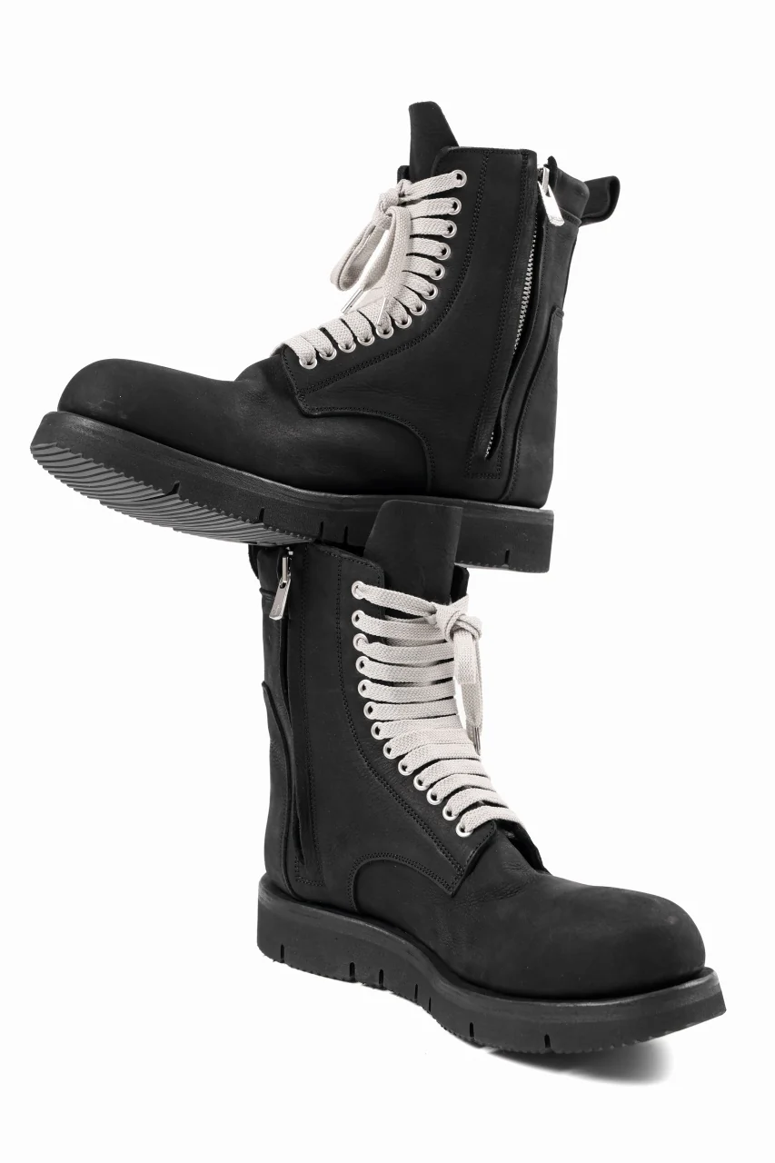 A.F ARTEFACT x Portaille LACE-UP SIDE ZIP BOOTS / MATT NUBUCK (BLACK) - Image 15