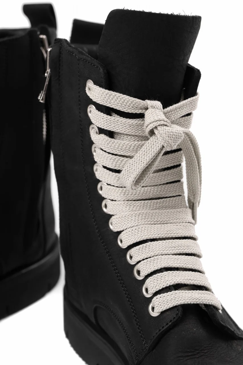 A.F ARTEFACT x Portaille LACE-UP SIDE ZIP BOOTS / MATT NUBUCK (BLACK) - Image 21
