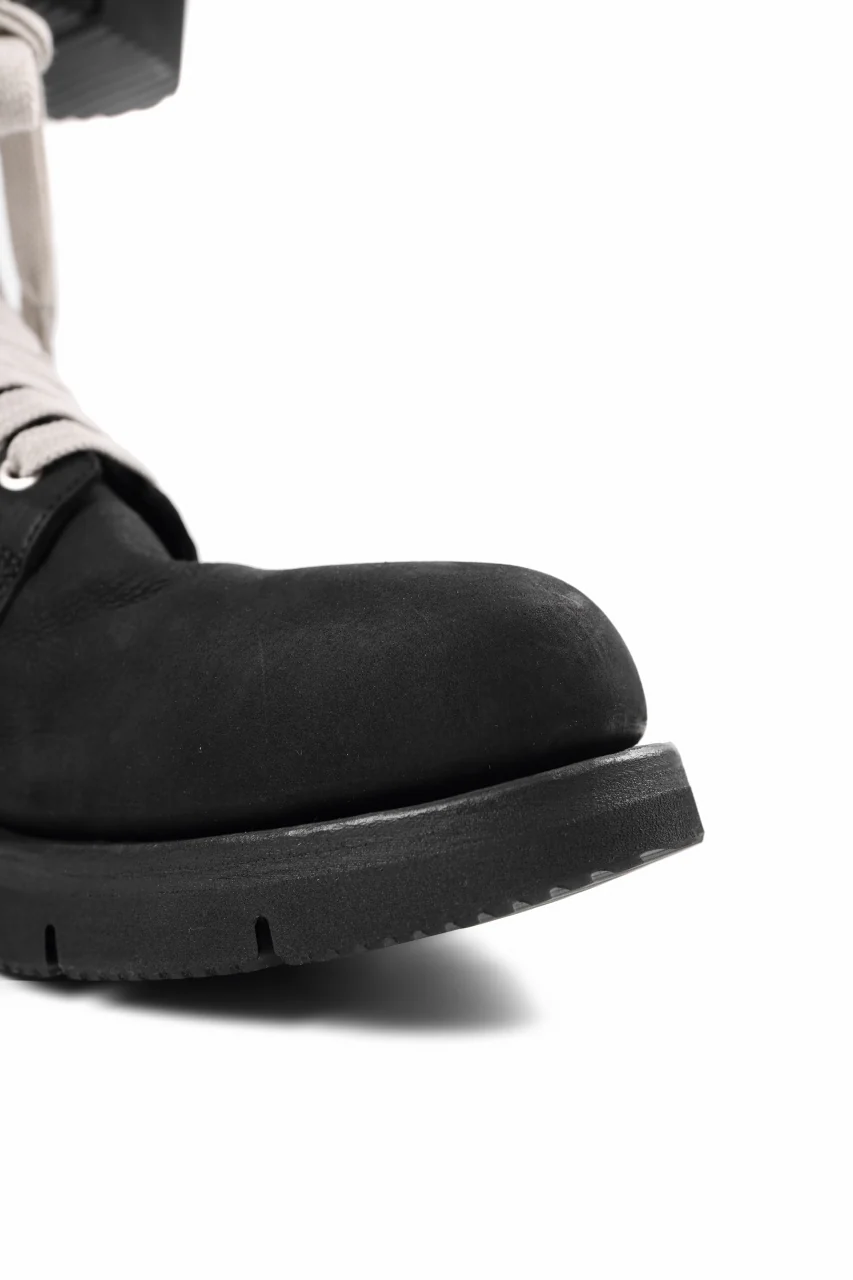 A.F ARTEFACT x Portaille LACE-UP SIDE ZIP BOOTS / MATT NUBUCK (BLACK) - Image 29
